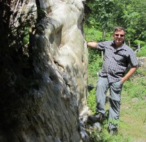 Tony with the oldest of the Yews